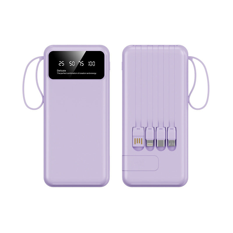 Portable Charger with Built-in Multi-Port Cable