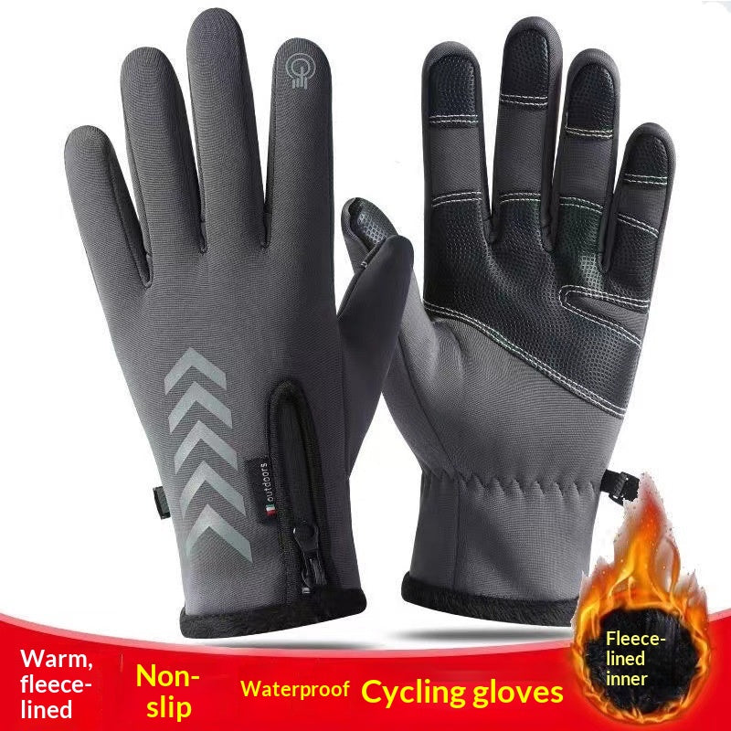 Gants de vélo thermique pour hommes compatibles avec les écrans tactiles