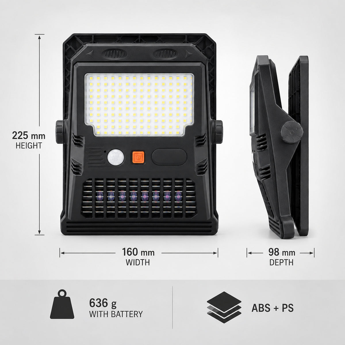 Solar Powered Rechargeable Motion Sensor Garden Light W7105 1 Pour Yard Decoration LED Land