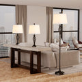 Ensemble de lampadaire de table 3 pièces avec pôle métallique