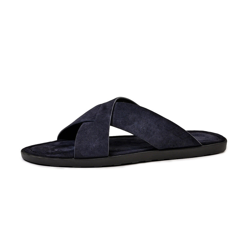 Hommes Suede Pantoufles d'été Outdoor Cross-Strap Sandales