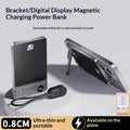 Chargeur magnétique rapide sans fil ultra-mince avec affichage double pop-up 15W et 3C C