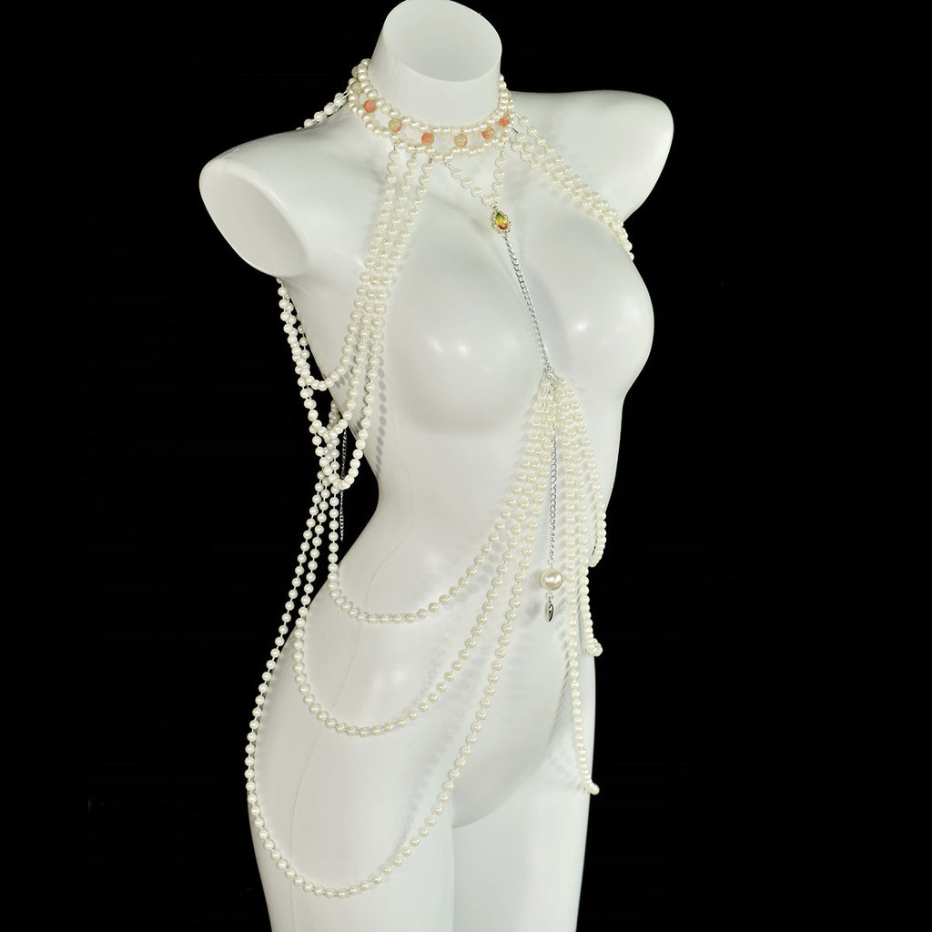 Long Faux Pearl Pendentif Femmes Chaîne du corps
