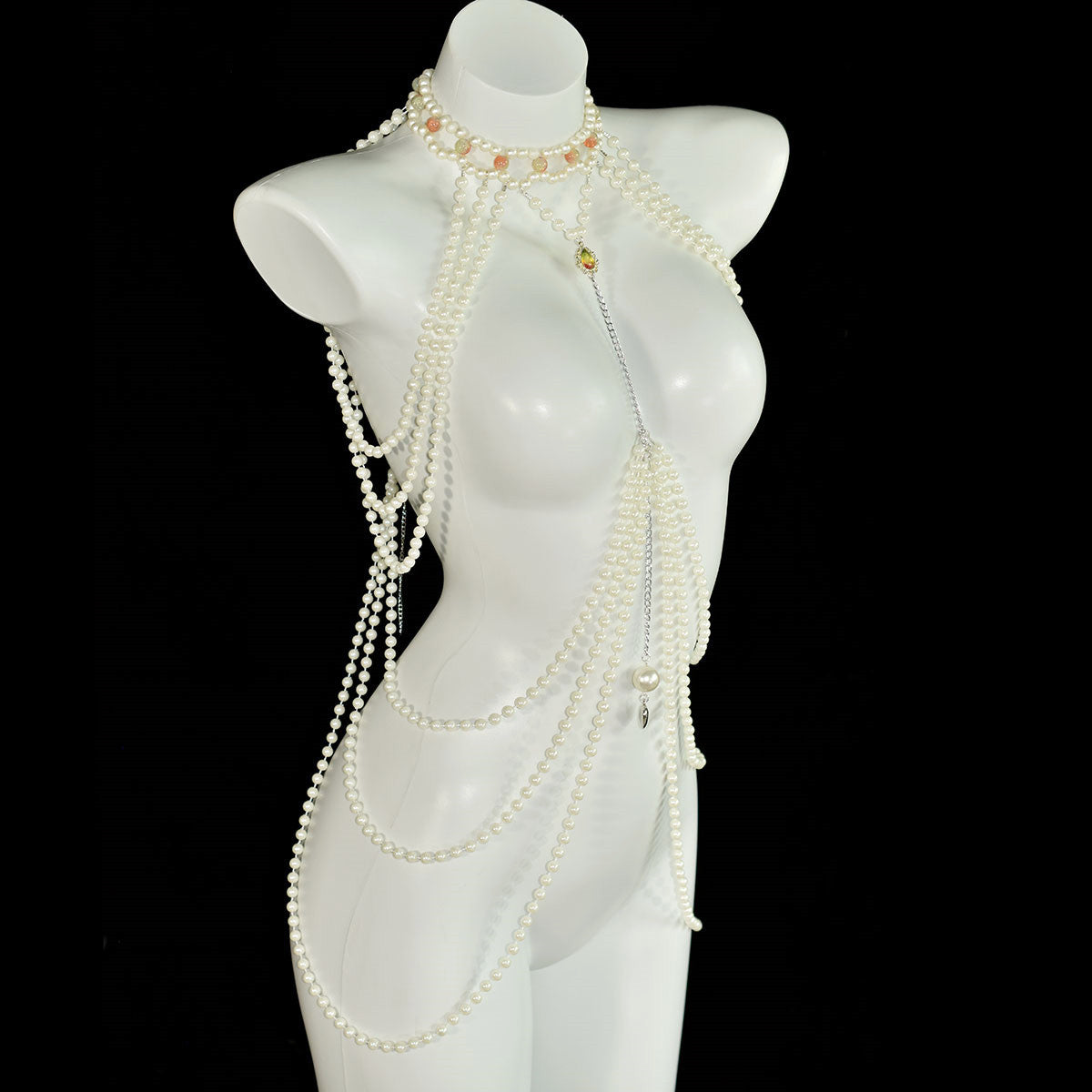 Long Faux Pearl Pendentif Femmes Chaîne du corps