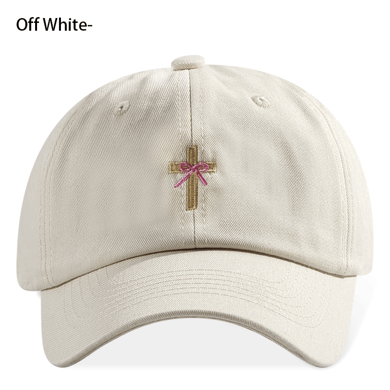 Religieux Christian Cross Bow Broderie Vintage Casual Unisexe Baseball Chapeau de papa