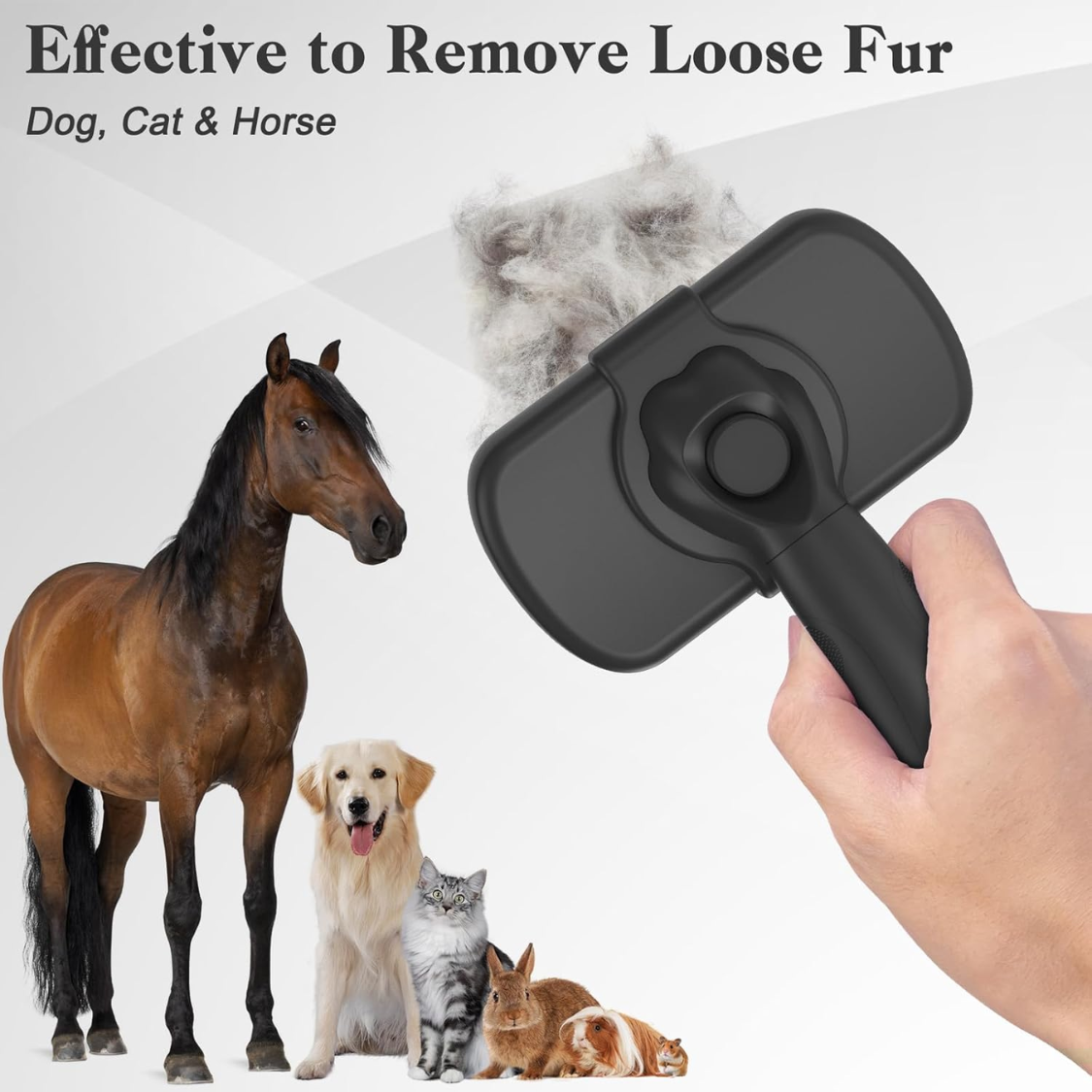 Brosse à linge auto-nettoyante - Outil de grooming pour chiens