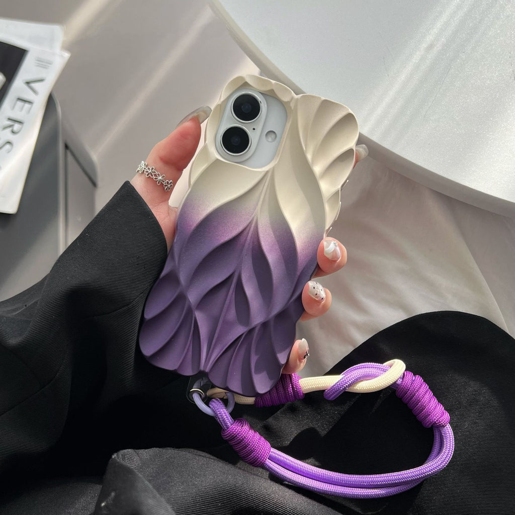 Personalized Ins Style Leaf Pattern Gradient Phone Case