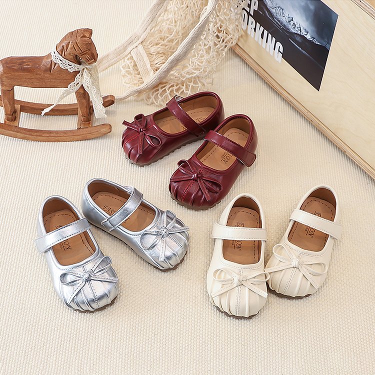 Chaussures en cuir plissé Xiaoxiangfeng