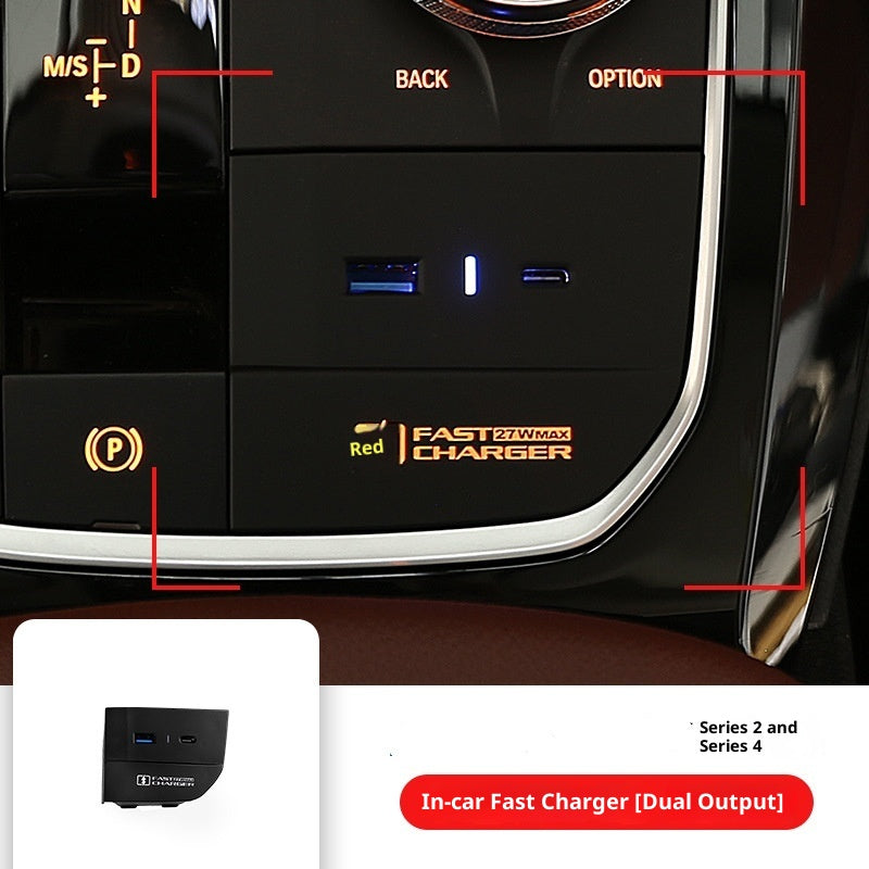 Décoration intérieure et chargeur de voiture de conception minimale