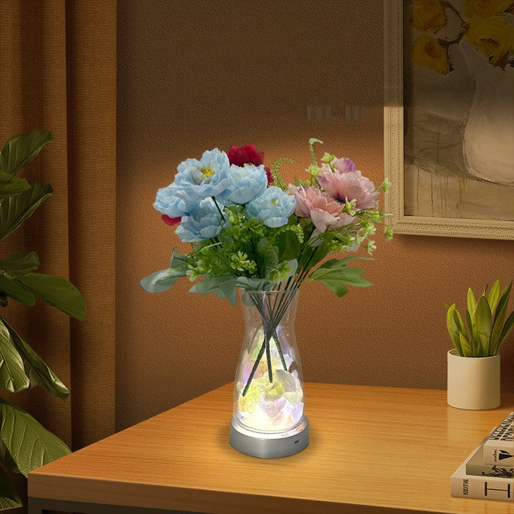 Magic Couleur Rotation LED lumière Vase de lumière créative décoration maison