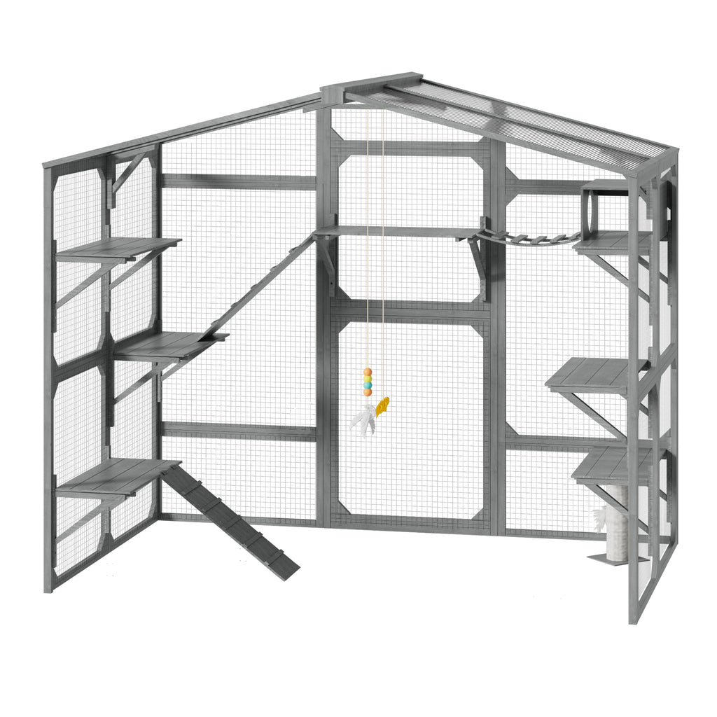 Grand Catio extérieur pour 6-10 Chats