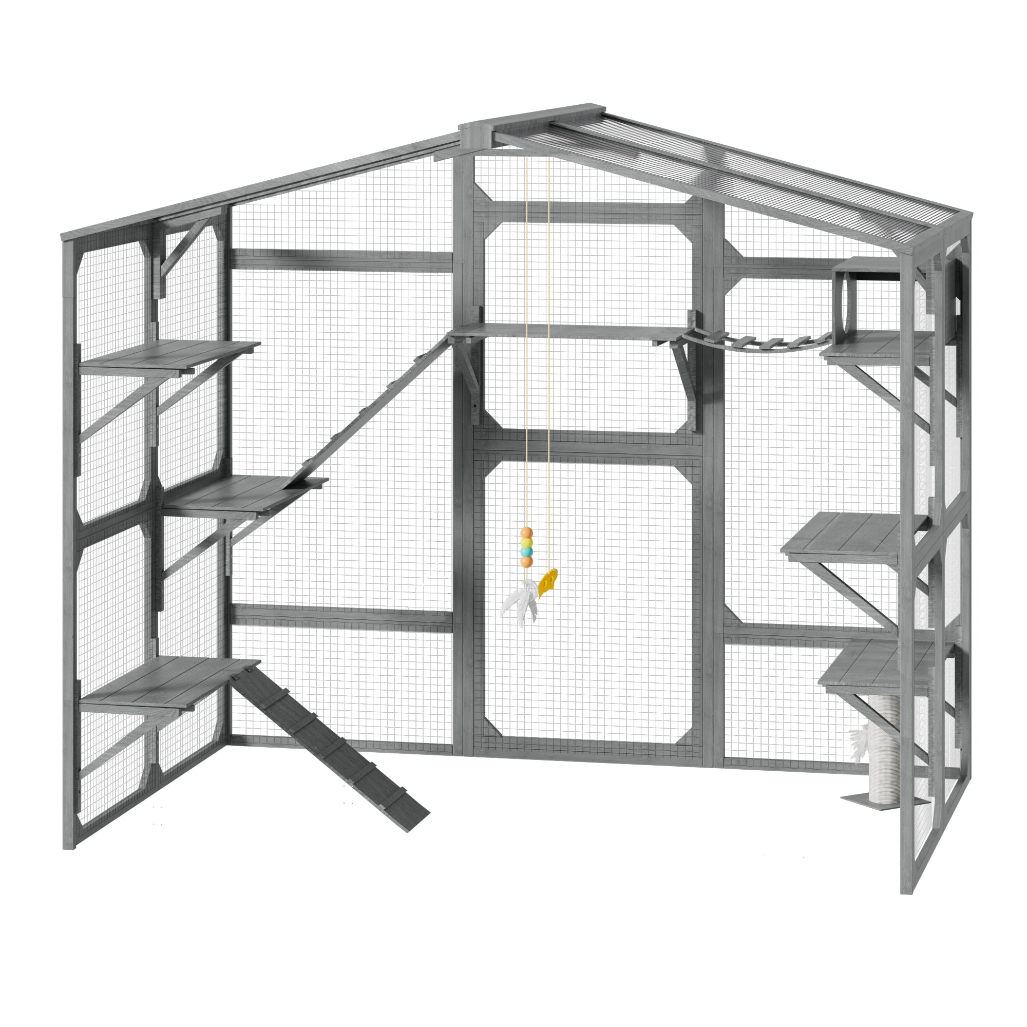 Grand Catio extérieur pour 6-10 Chats