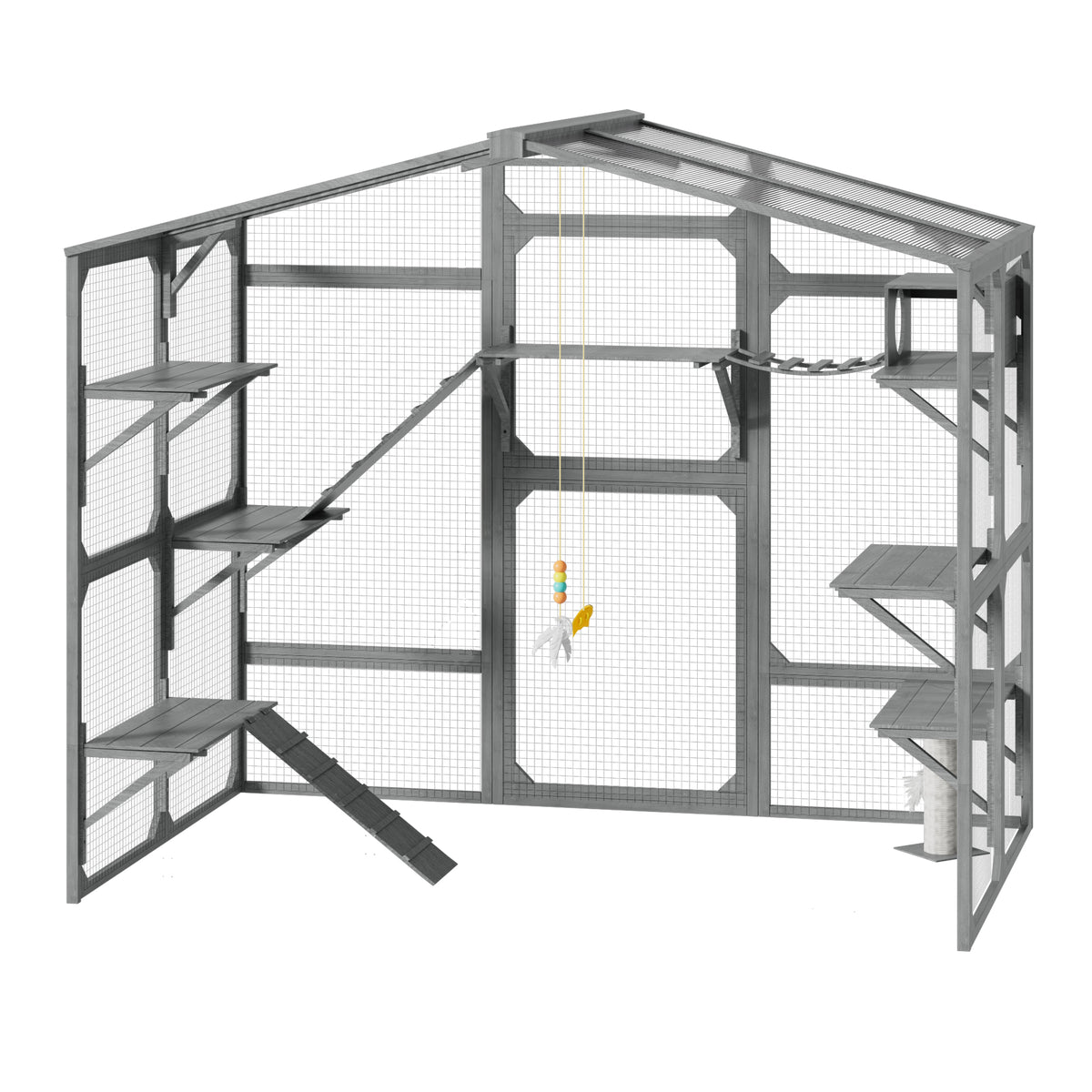 Grand Catio extérieur pour 6-10 Chats