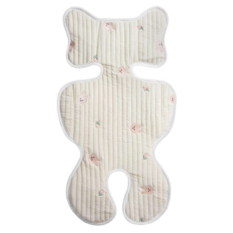 Poussette mince respirant coton brodé siège Coussin