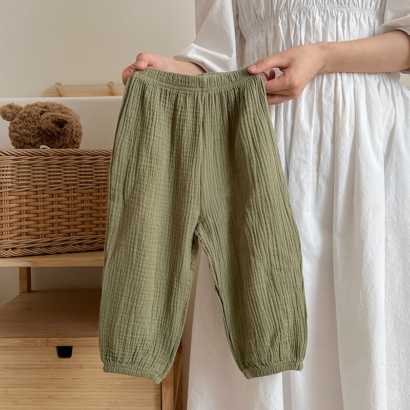 Pantalon pyjama pour filles en coton mince