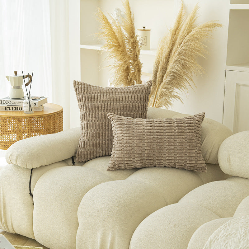 Moderne Minimalist Corduroy Couvercle de coussin de canapé en grain de blé
