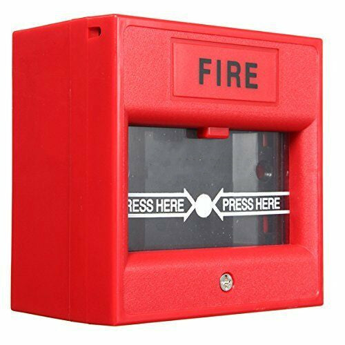 Bouton de sécurité filaire bris de main verre alarme incendie d'urgence