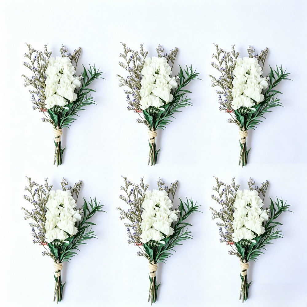 6 Mini Bouquets de fleurs séchées