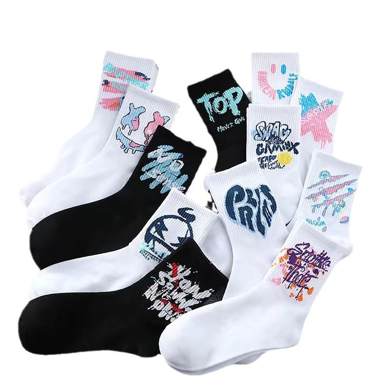 Chaussettes Tube Chaussettes Longues Hommes Sports Blanc Respirant