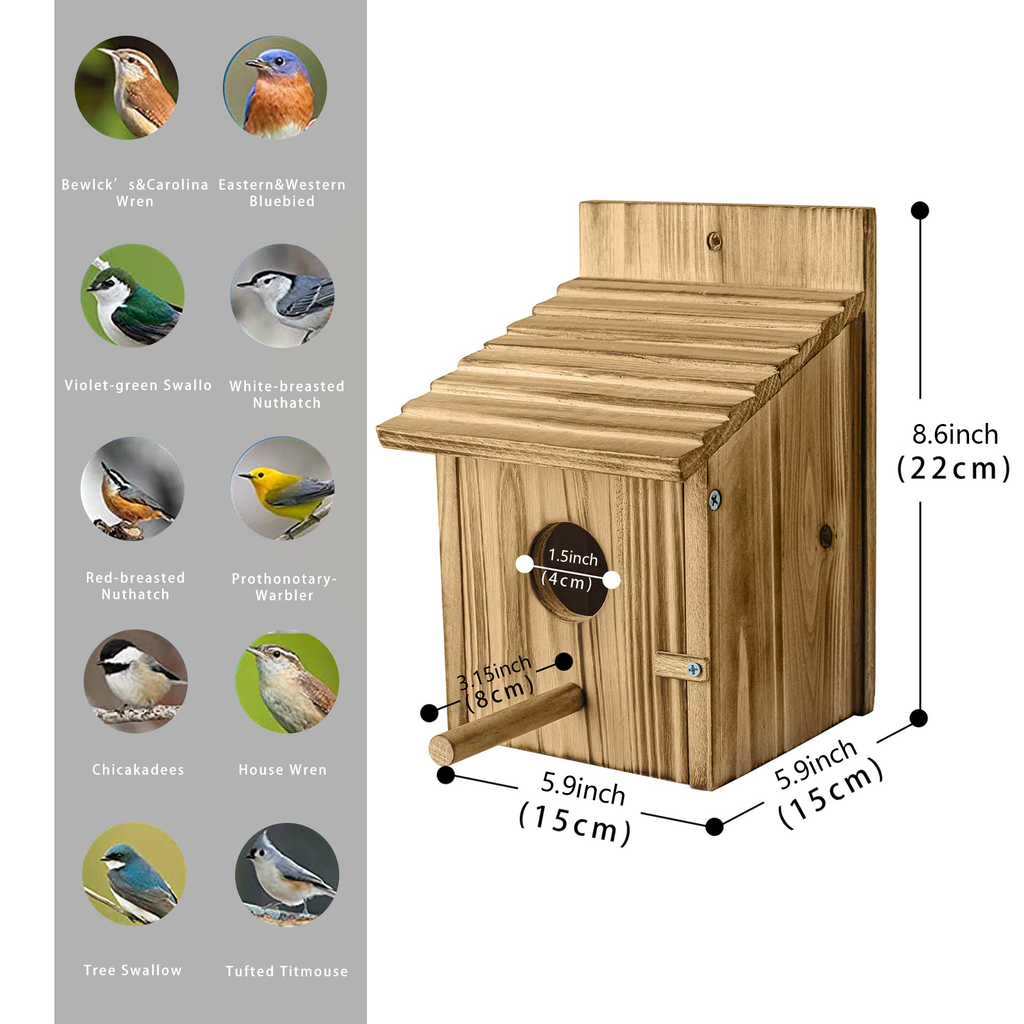 Maison d'oiseaux en bois pour l'extérieur