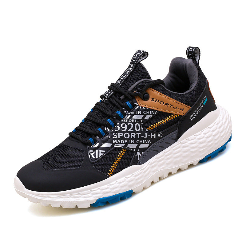 Chaussures homme à maille volante à bout rond