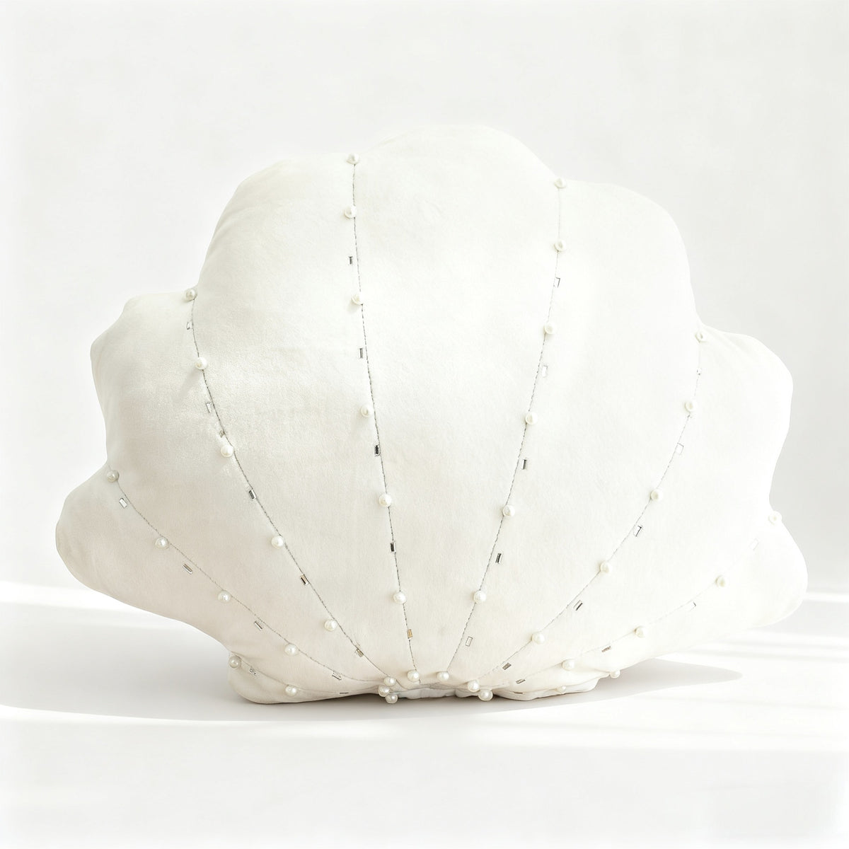 Perle Shell en forme d'oreiller en velours de lancer Coussin de nouveauté pour la chambre à coucher Canapé