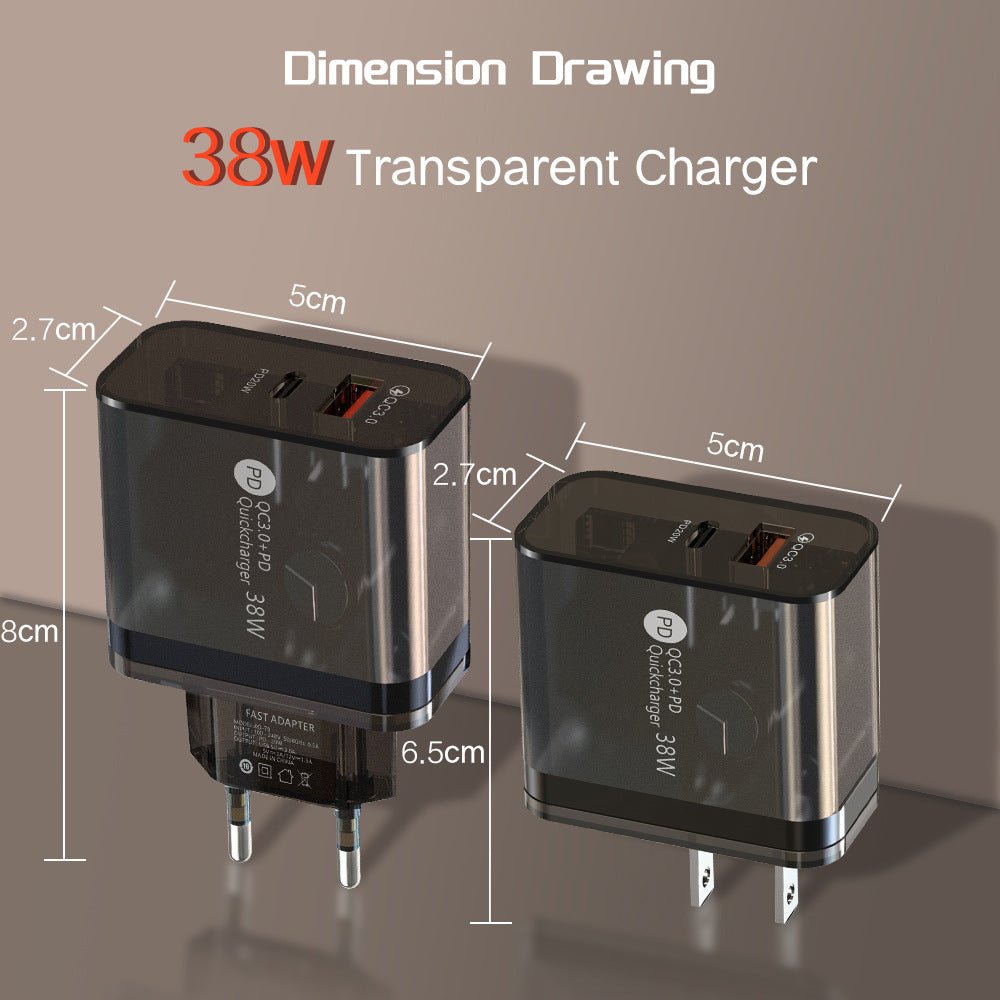 Adaptateur de charge transparent 38W