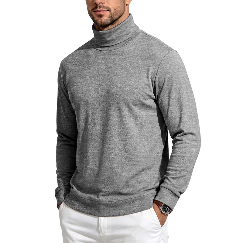 Simple polaire en laine souple polyvalente avec col tortueux et manches longues