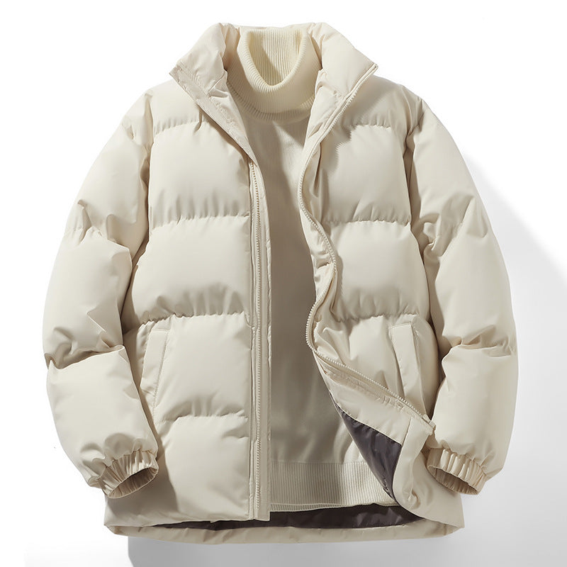 Autumn and Winter Bread Jacket Loose Hong Kong Style Stand Collier Coton Manteau