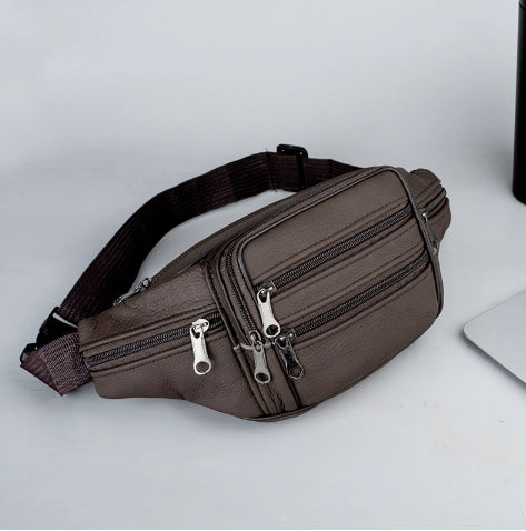 En cuir véritable en cuir Sports Waist Pack pour hommes