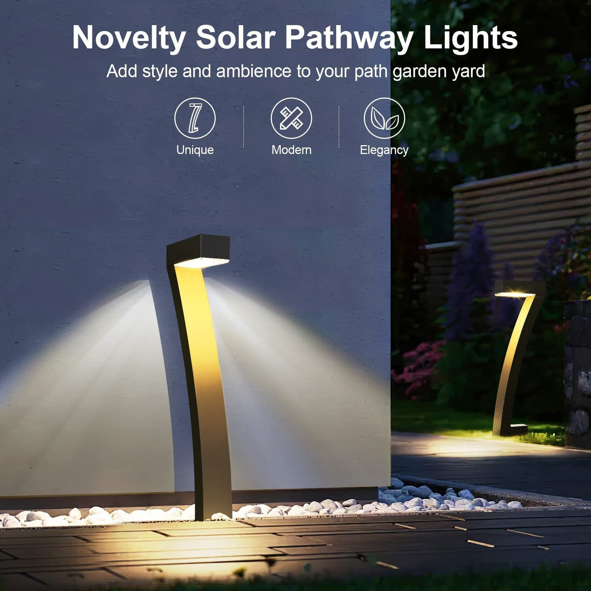 Solar Pathway Lights Outdoor Garden Walkway Landscape Decor Lampe LED Bright