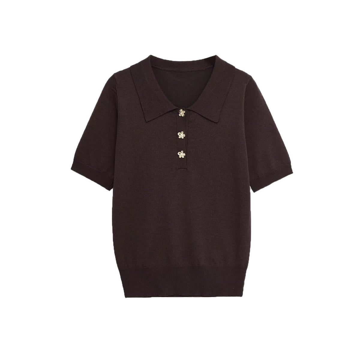 Femme Mode Versatile Manche courte Tricot Top