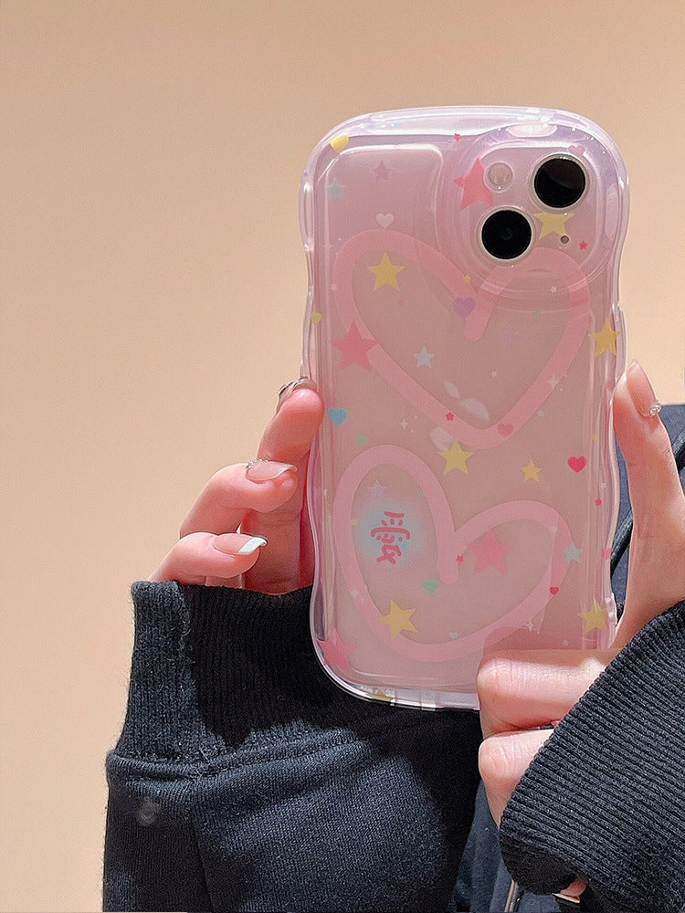 L'amour Coussin d'air cas téléphone avec chaîne