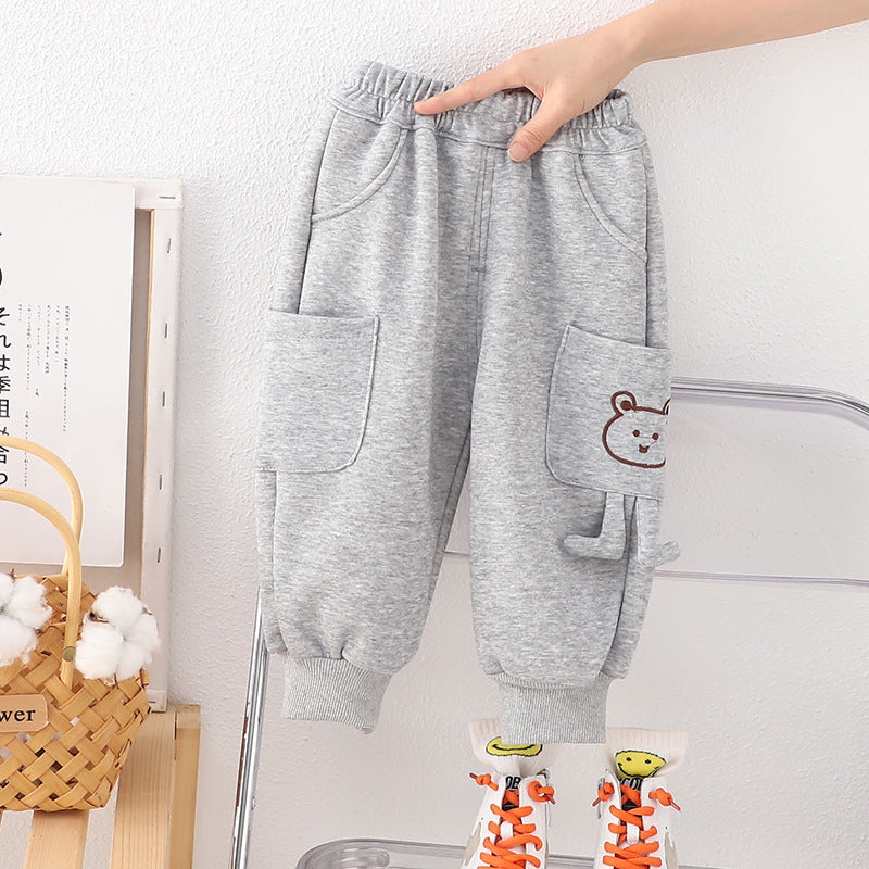 Pantalon de garçons Automne et d'hiver Enfants Velvet Sport
