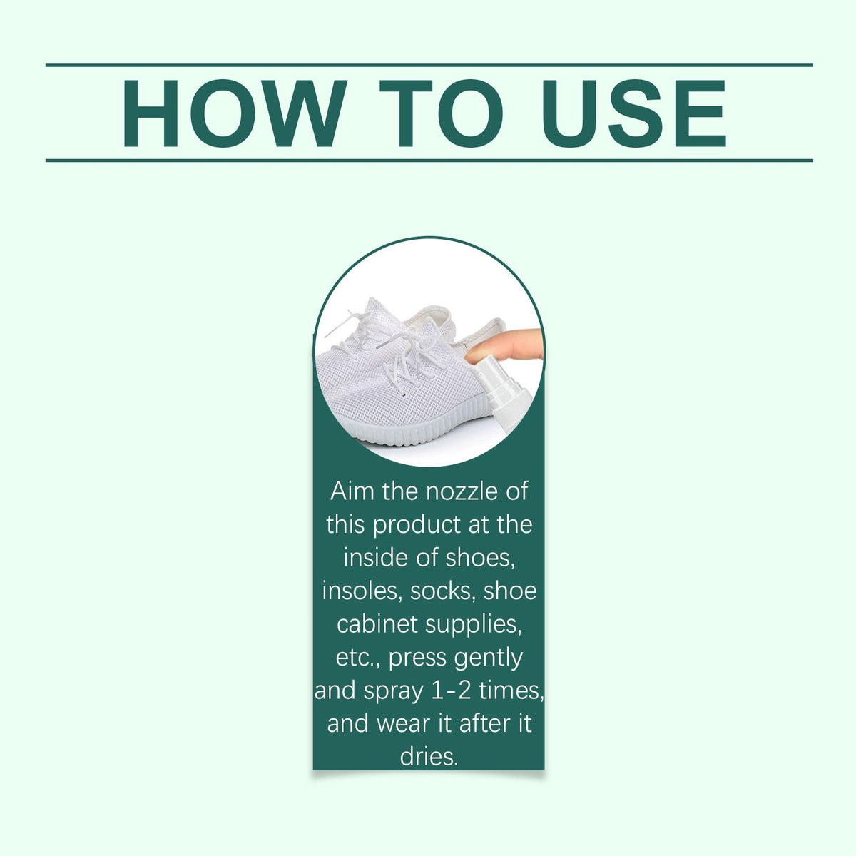 Vaporisateur de désodorisation des chaussures et des chaussettes JAKEHOE