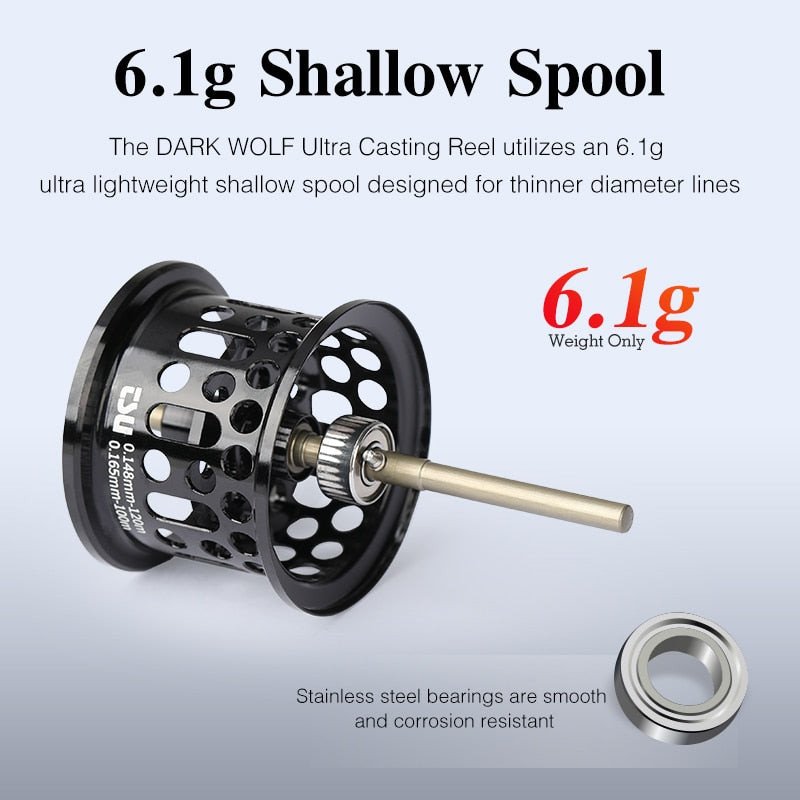 Ultra-léger Drop Wheel Lua Ligne de pêche au carbone fondu longue distance
