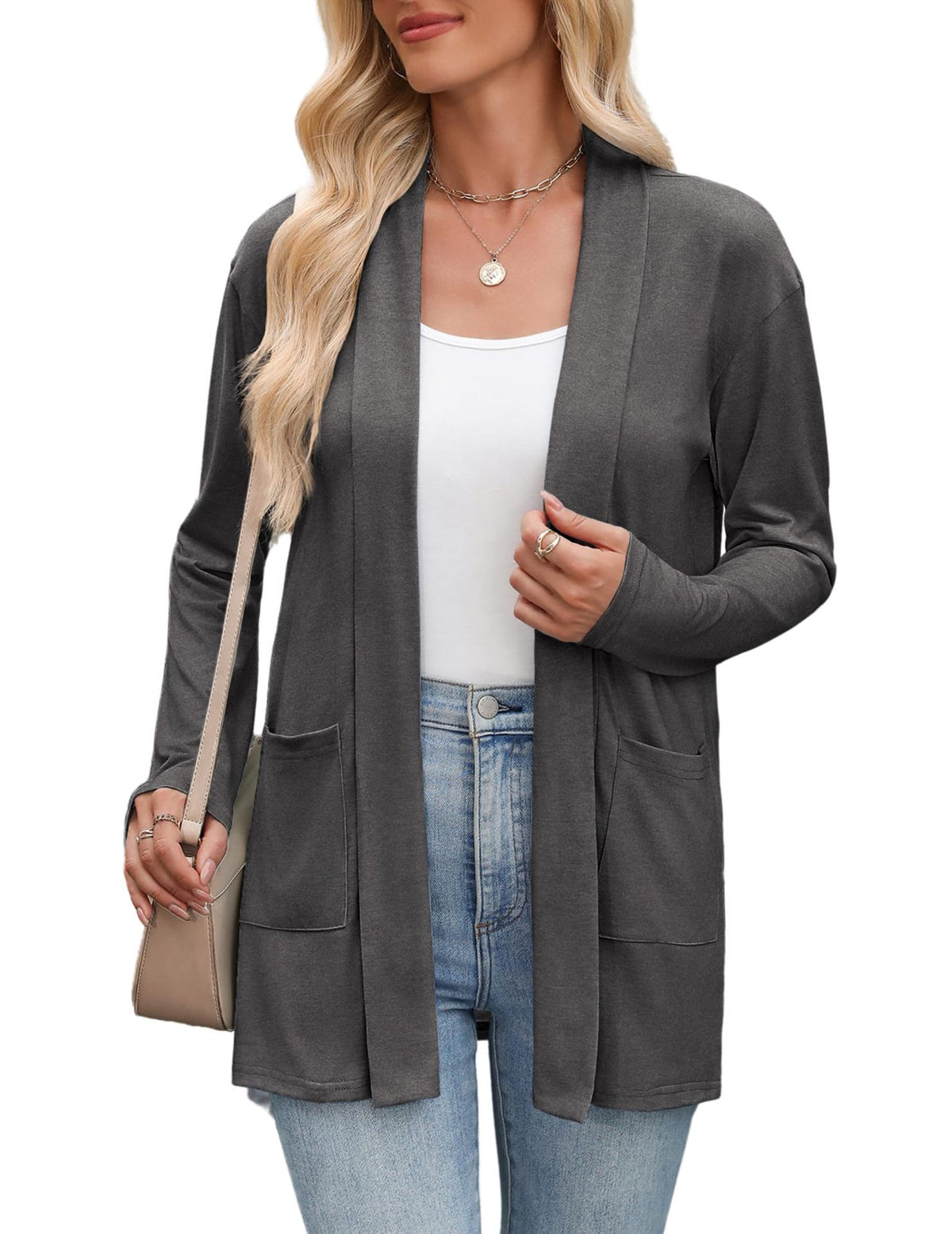 Women's lightweight cardigan sweatshirt coat
