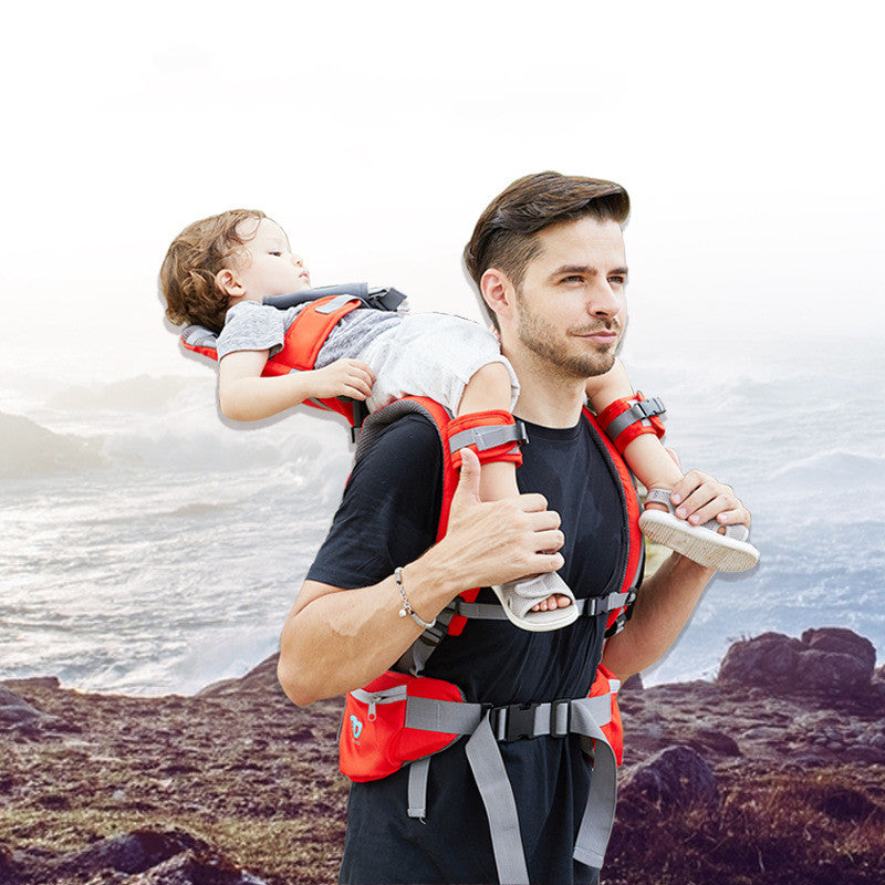 Siège d'épaule de selle pour enfants Porte-bébé Barre d'épaule Sling Papa à pied