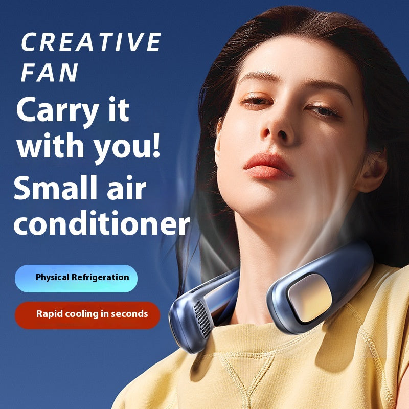 Usb Rechargeable Long Endurance Mute Sans feuille Halter Petit ventilateur Portable Outdoor