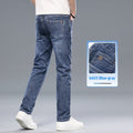 Mens Slim-Fit Straight-Leg Tencel anti-rides pantalons occasionnels