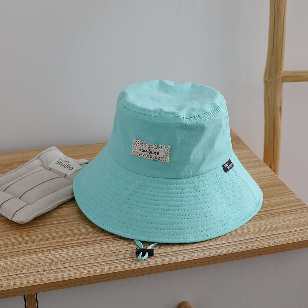 Les filles d'été et les garçons' Ribbon réglable large bordé doux et occasionnel bébé chapeau de soleil F