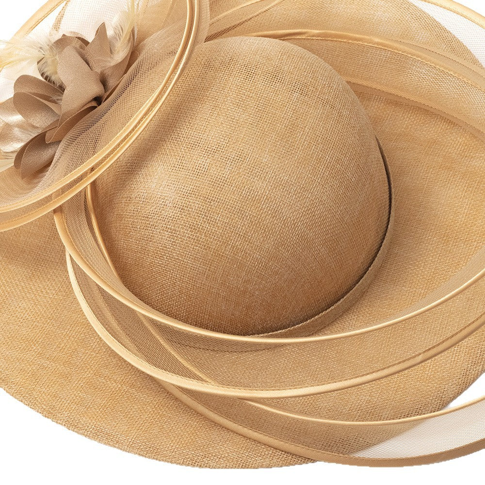 Chapeau de soleil pour femmes à large bord pour les occasions officielles