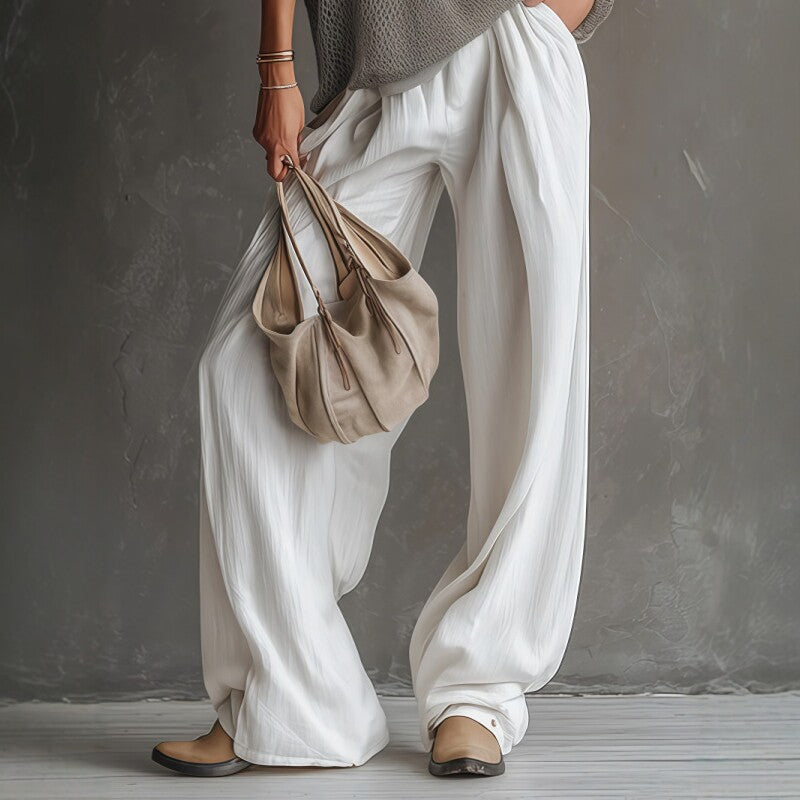 Ensemble de pantalons en coton à manches larges pour femmes
