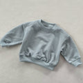 Sweatshirt Terry-Fleece à col rond style pour petits enfants