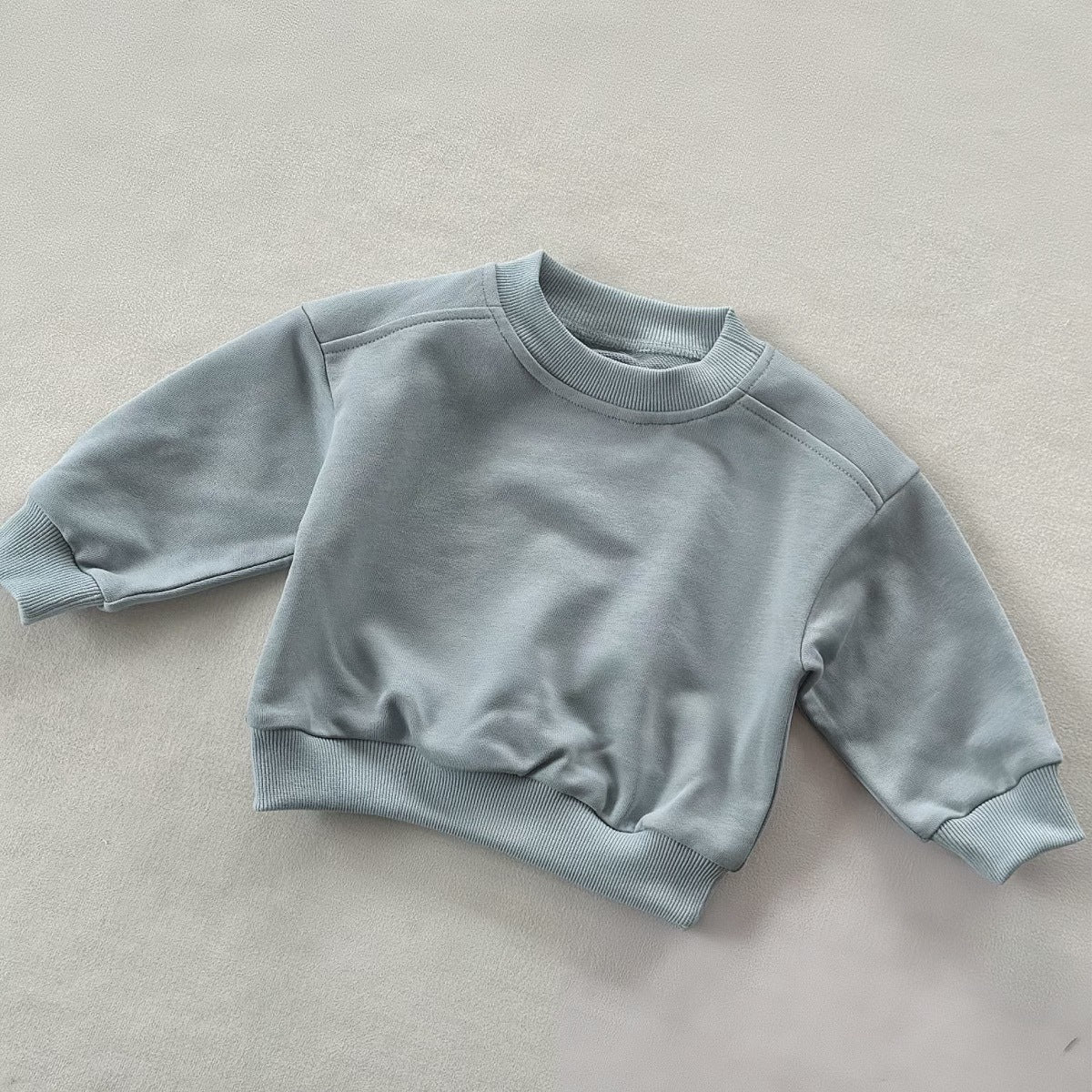 Sweatshirt Terry-Fleece à col rond style pour petits enfants