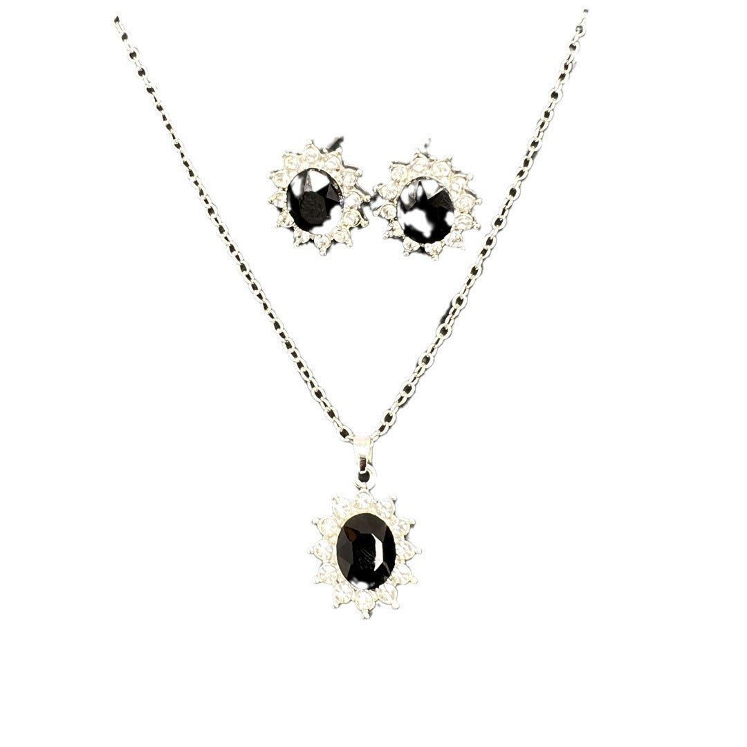 European and American Fashion SUNFLOWER Zircon Ear Stud Collier
