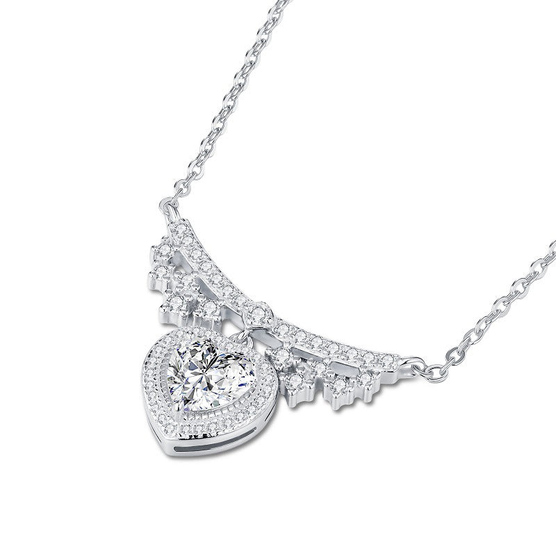 S925 Collier en moïsanite en argent sterling