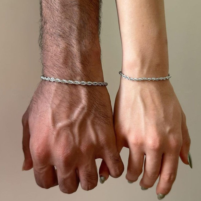 Bracelet homme et femme en acier inoxydable de style européen et américain