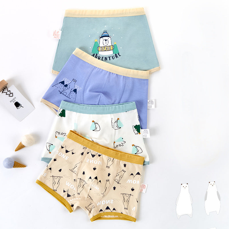 Cartoon Simple Coton Boxer pour Enfants