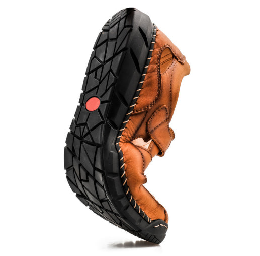 Sandales Trendy hommes de grande taille avec Velcro et détail pointillé